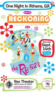 One Night in Athens, GA, Pittsburgh music, Pittsburgh entertainment, The Reckoning, REM Tribute, Re-52's, Rex Theater