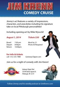Jim Krenn, Pittsburgh Comedy Cruise, Gateway Clipper Fleet, Pittsburgh Entertainment, Pittsburgh Events