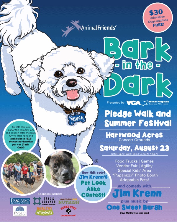 Animal Friends, Bark in the Dark, Pittsburgh Fundraiser, Jim Krenn