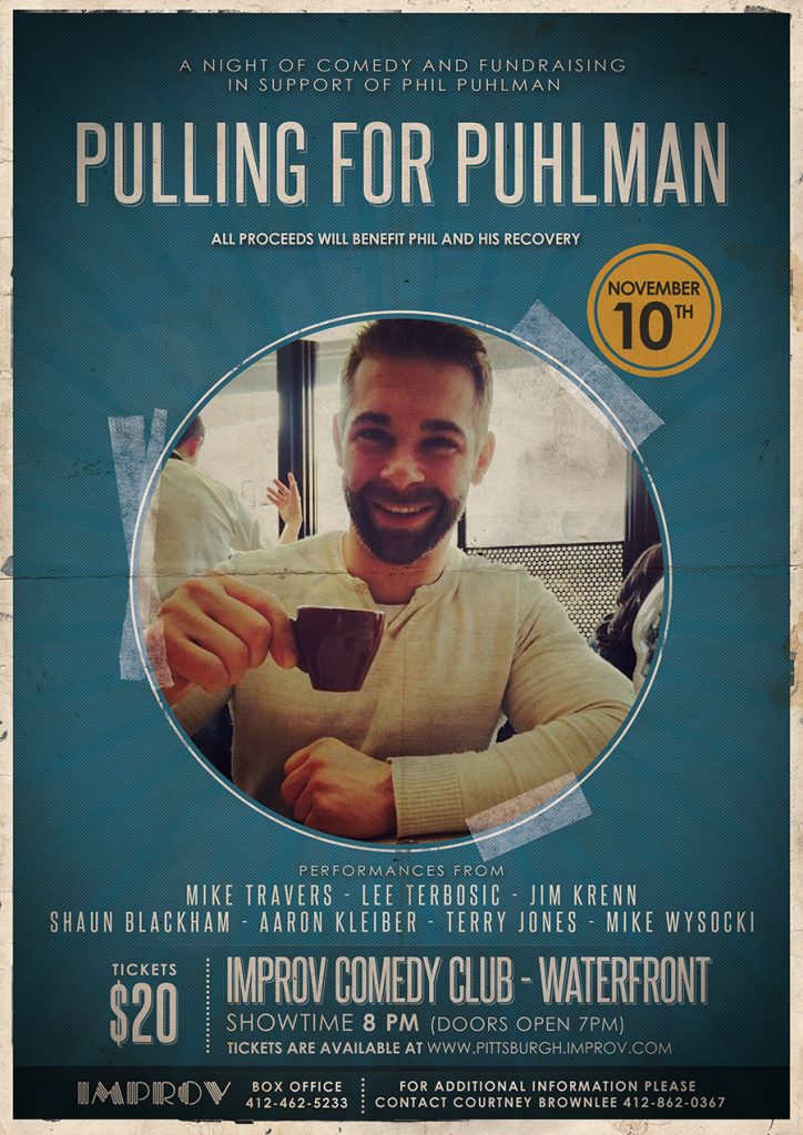 Pulling for Puhlman, Pittsburgh Fundraiser, Pittsburgh Improv